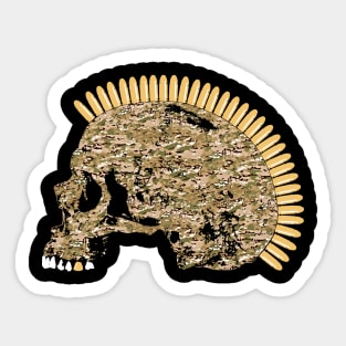 Bullet Mohawk Skull in MultiCam Sticker